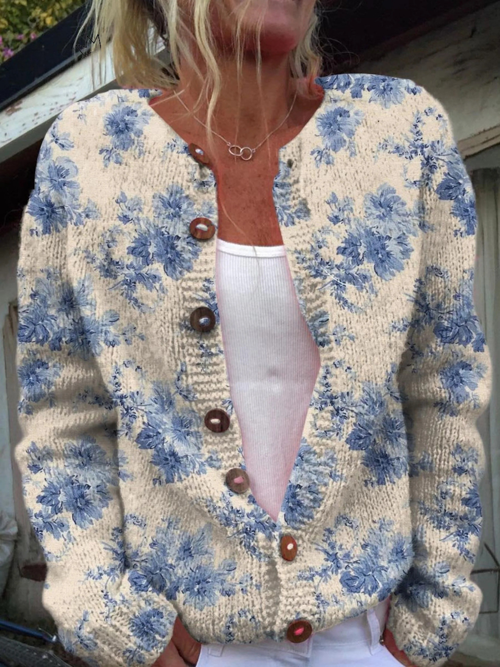Vintage-neulecardigan naisille