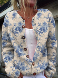 Vintage-neulecardigan naisille