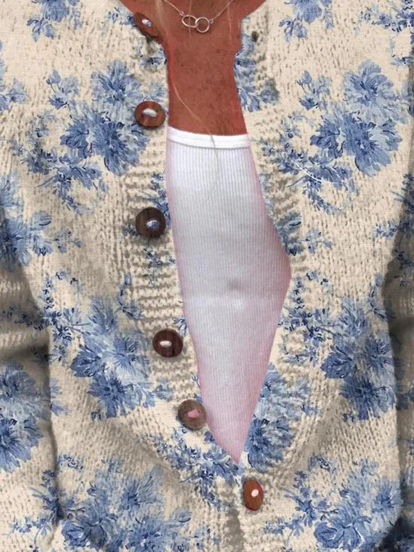Vintage-neulecardigan naisille