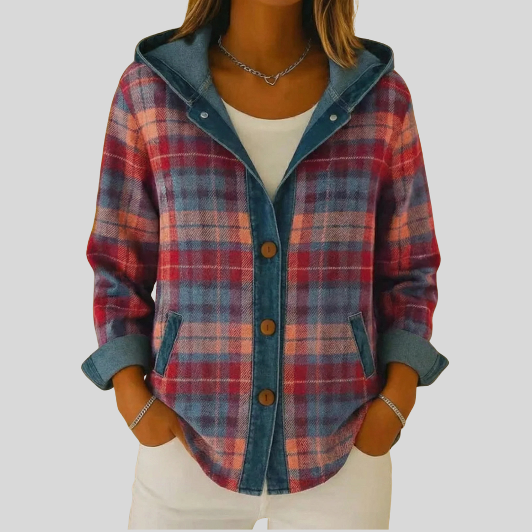 Reintje | Ruudullinen overshirt hupulla