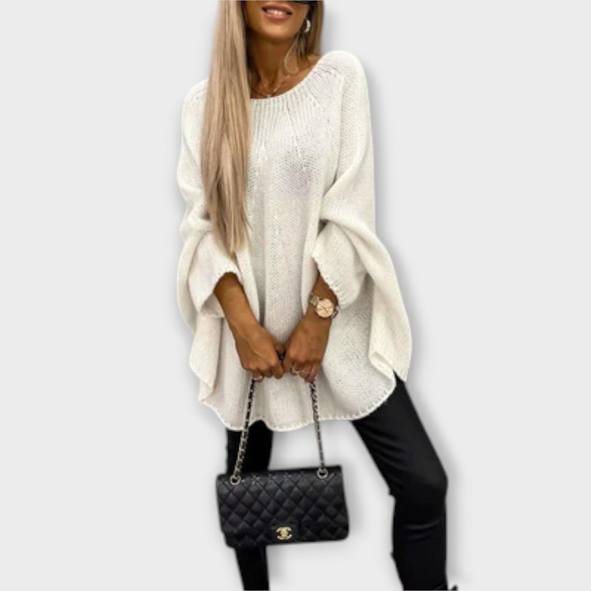 Isabelle - Tyylikäs naisten neulepaita round neck