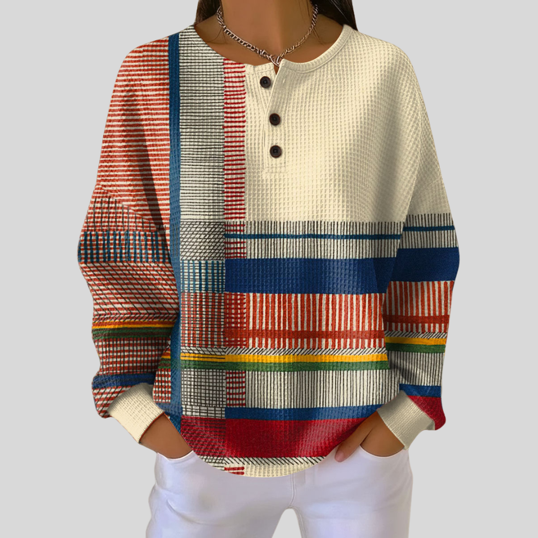 Gonneke | Monivärinen Henley-paita
