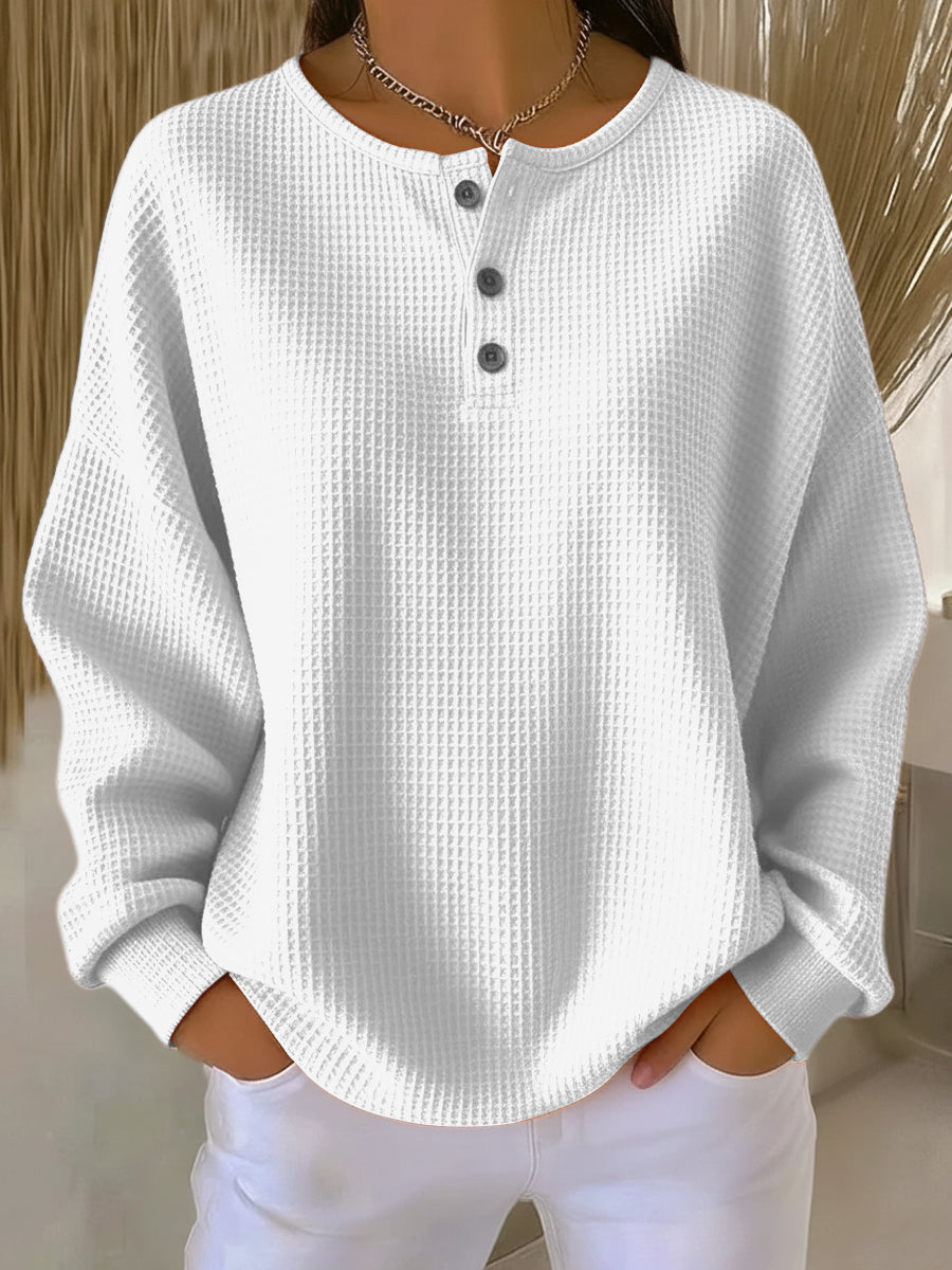 Catherine | Sweat Gaufré Henley
