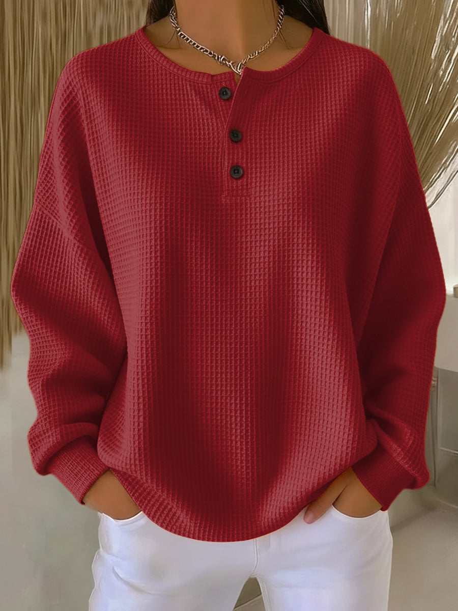 Catherine | Sweat Gaufré Henley