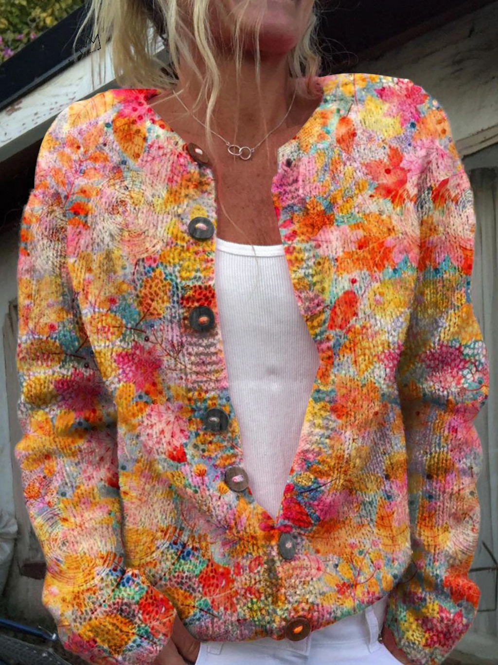 Vintage-neulecardigan naisille
