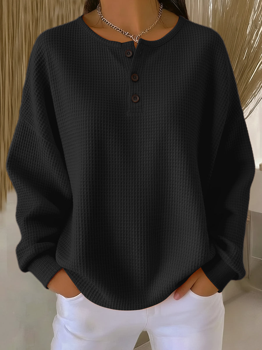 Catherine | Sweat Gaufré Henley