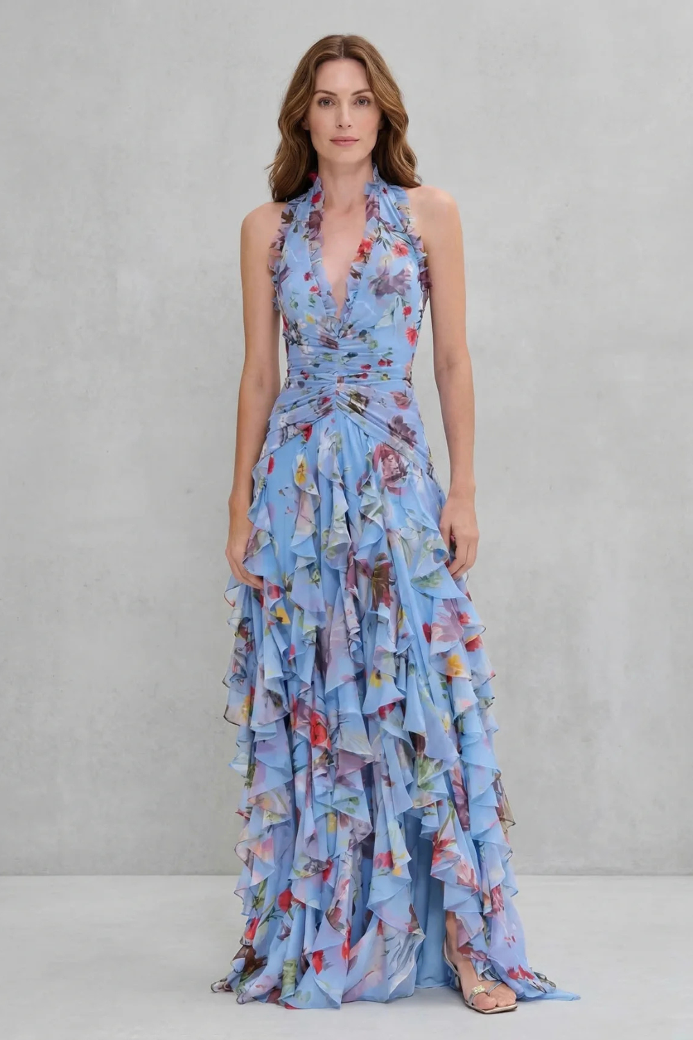 Pitkä Elegantti Mekko Halterneck - Maison Claire ja Sylvie