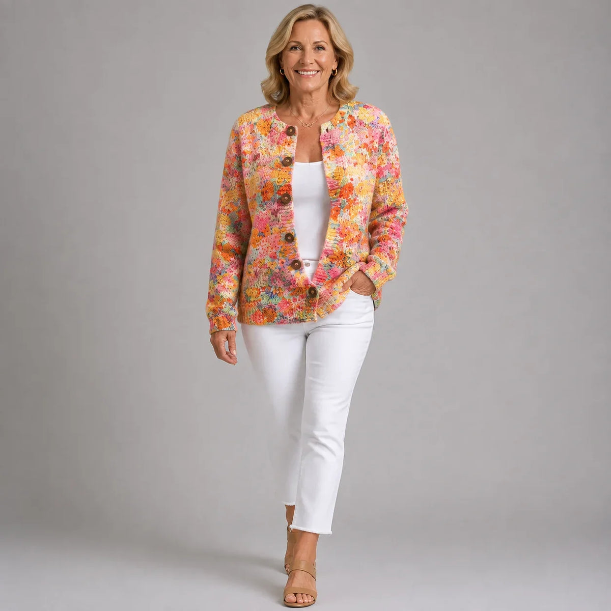 Vintage-neulecardigan naisille