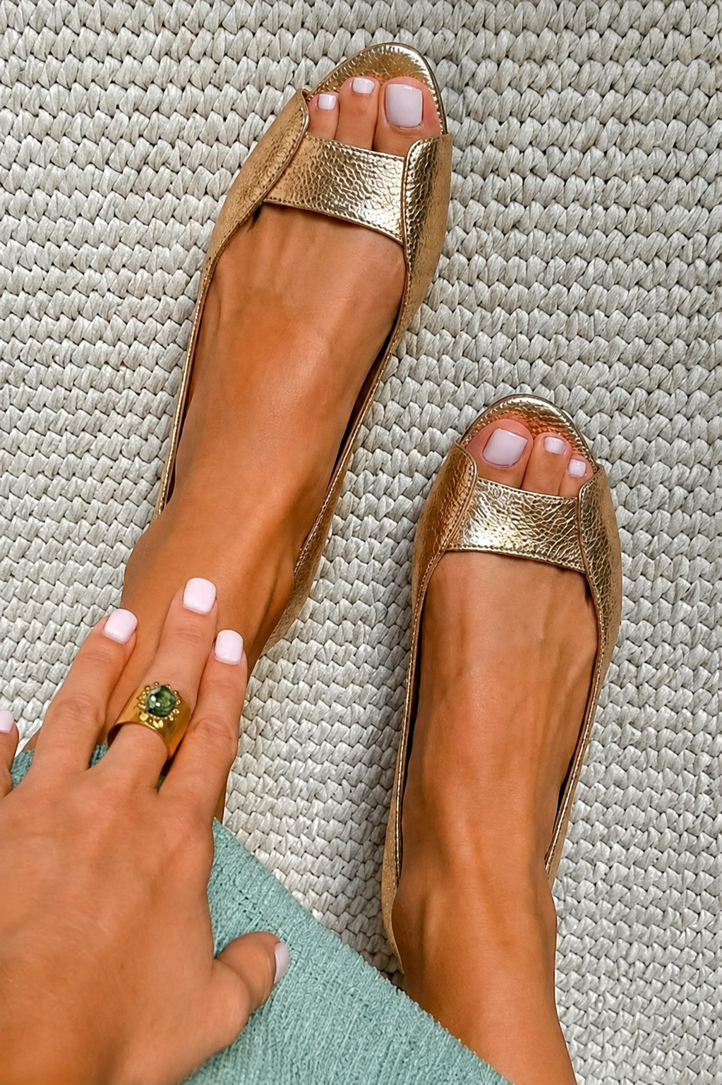 Adelina™ | Kultaiset Mukavuus Chic Sandalit