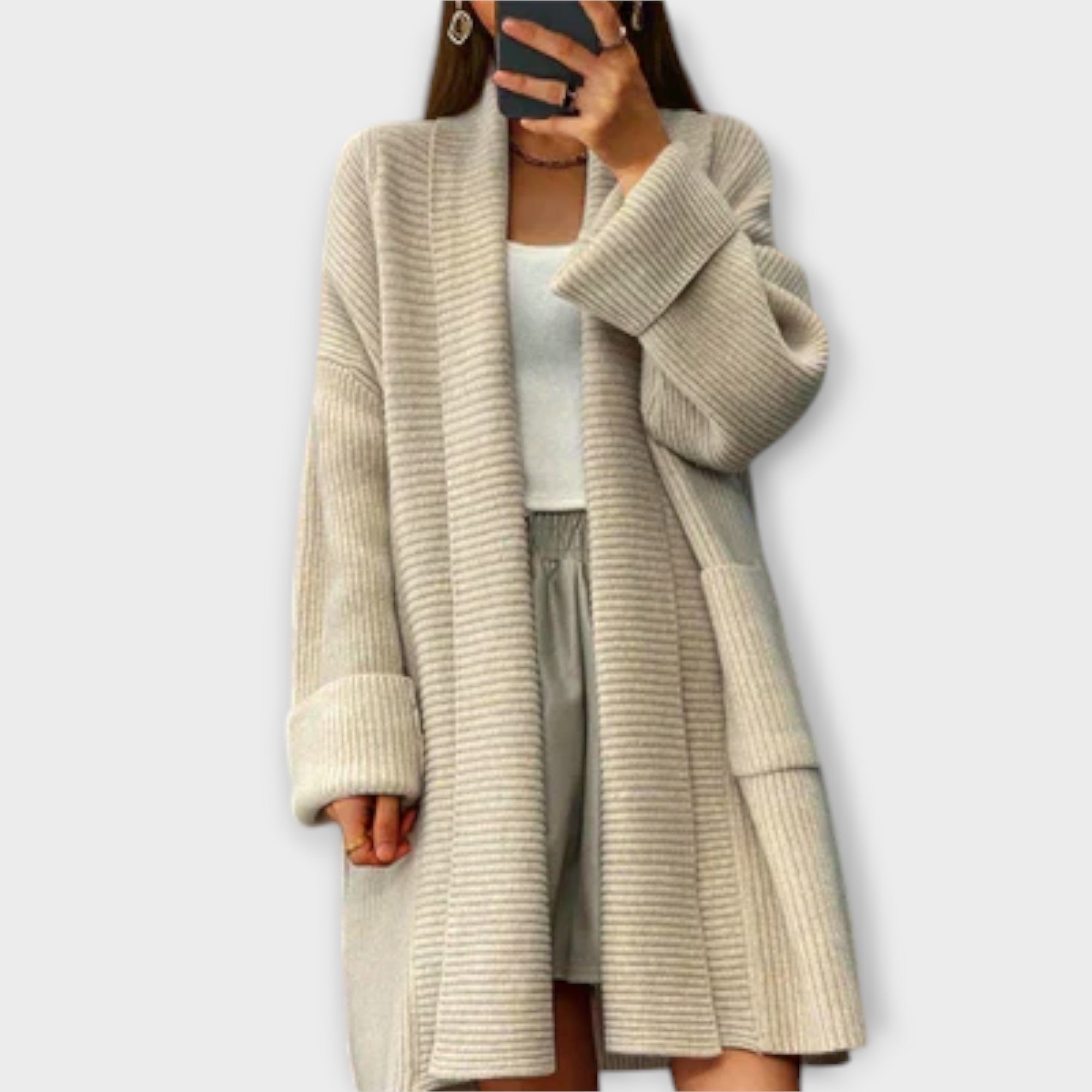 Euphemia - Pitkä neulecardigan