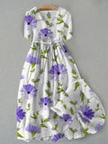 Naisten Mekko - Vintage Kukallinen Kesä Eleganssi Säädettävällä Istuvuudella