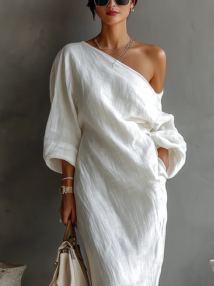 Elise™ | Asymmetrinen ja elegantti maxi-mekko