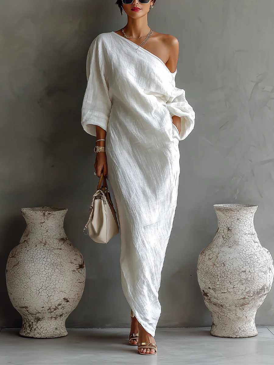 Elise™ | Asymmetrinen ja elegantti maxi-mekko