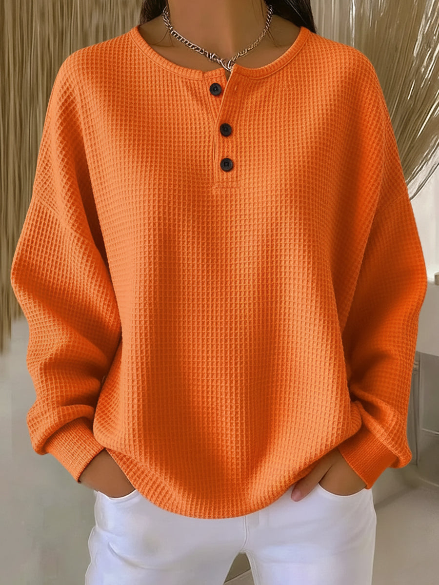 Catherine | Sweat Gaufré Henley