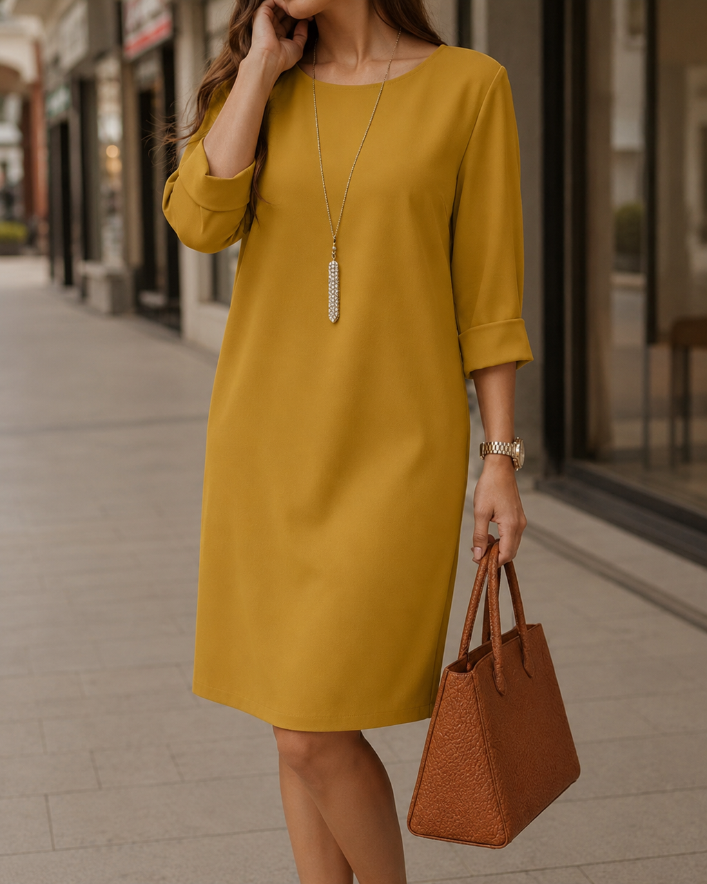 Sabine | Midi Mekko Liukas Tasainen Vatsaefekti