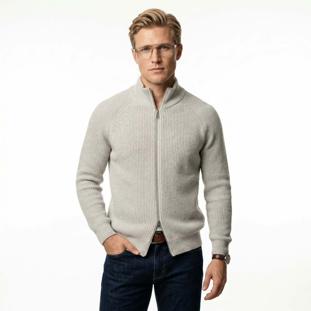Merino-villapaita vetoketjulla Four Seasons